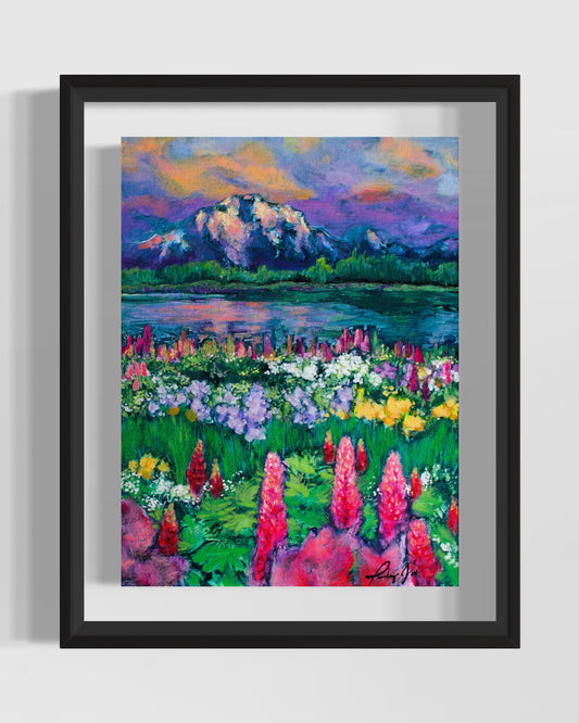 Mountains Study Print
